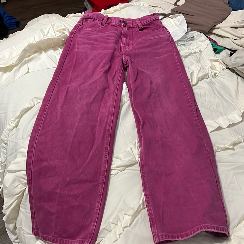 Size 26 Pink Wide Leg Urban Outfitters Jeans
